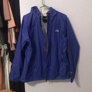 BLUE NORTH FACE RAIN JACKET